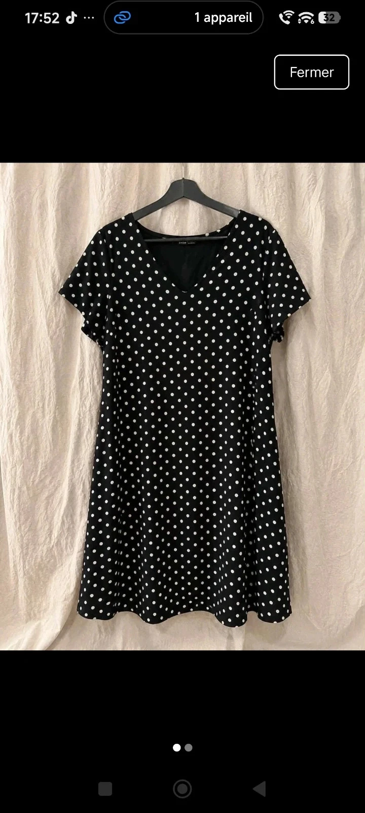 Robe a pois taille L